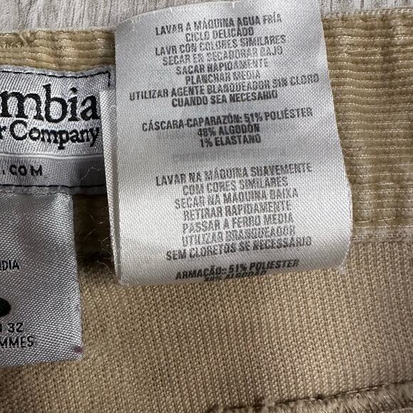 Columbia Men's Corduroy Carpenter Pants 36x32 Tan High Rise Straight Leg Casual - Picture 7 of 7